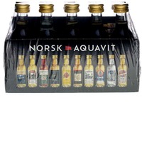 (37,80€/1l) Norsk Aquavit 10er Miniaturen Table Pack 0,5 Liter 40,9 % Vol